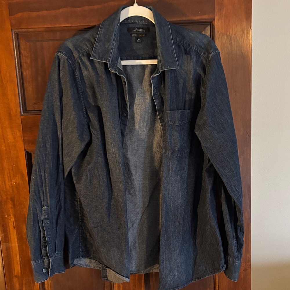 Marc Anthony Dark Blue Denim Shirt Jacket